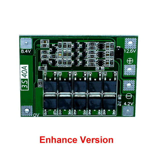 40A 3S 12.6V Balanced Enhanced 18650 Li-ion Lithium Battery BMS Protection Board 